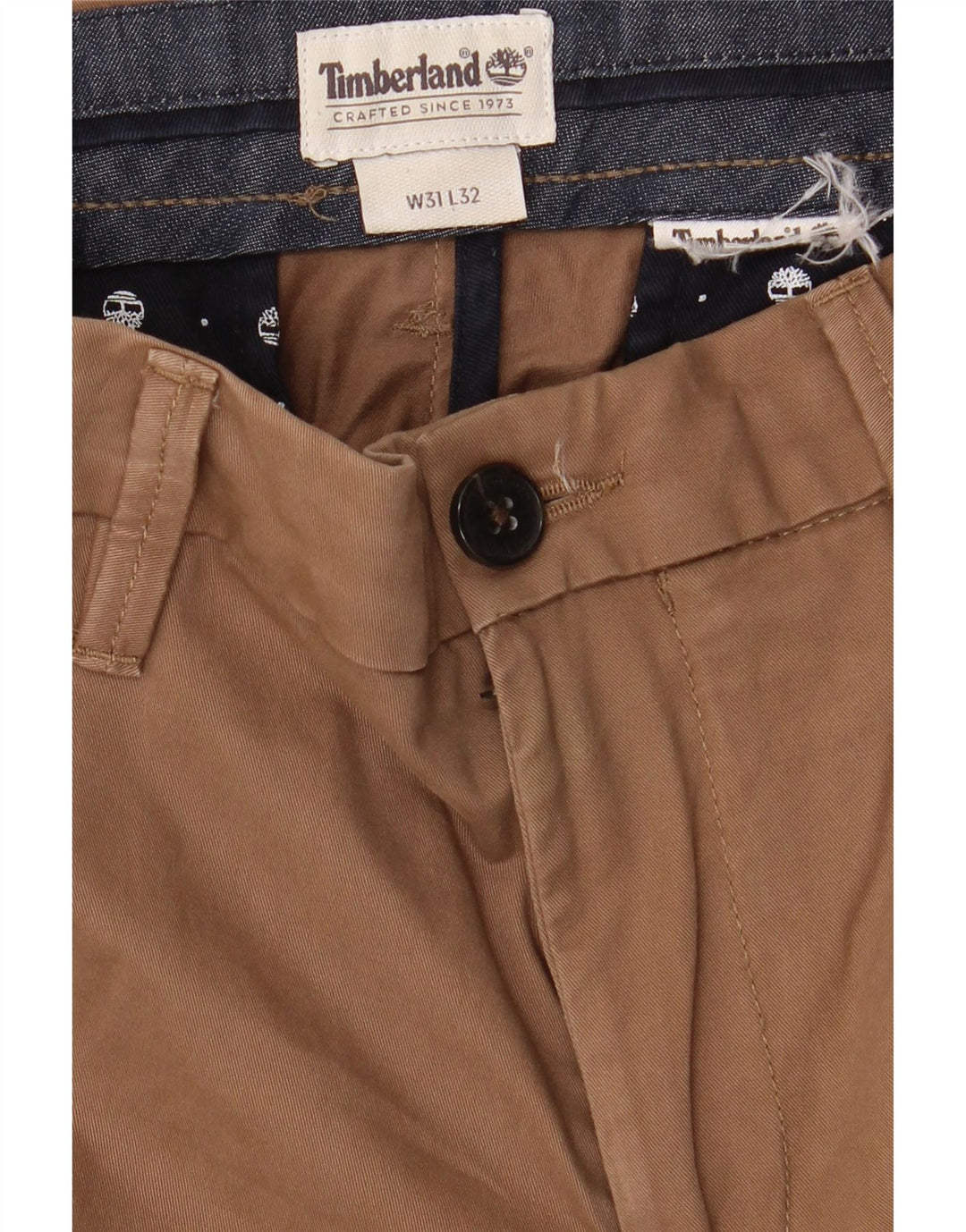 Pantaloni chino dritti da uomo TIMBERLAND W31 L32 Marrone