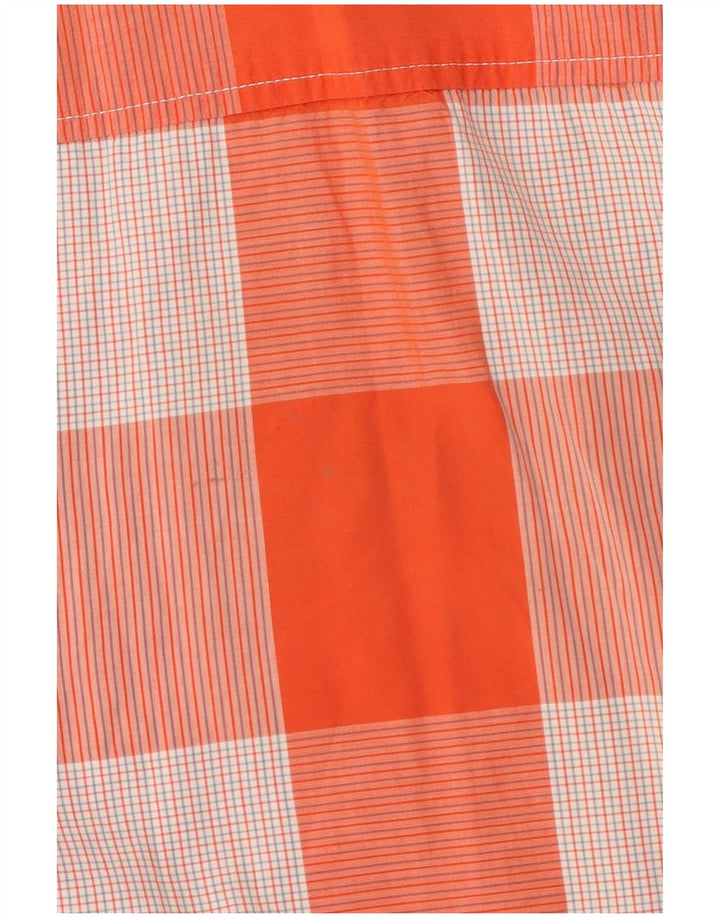 Camicia Wrangler da uomo a maniche corte vestibilità regolare 2XL cotone a quadri arancione