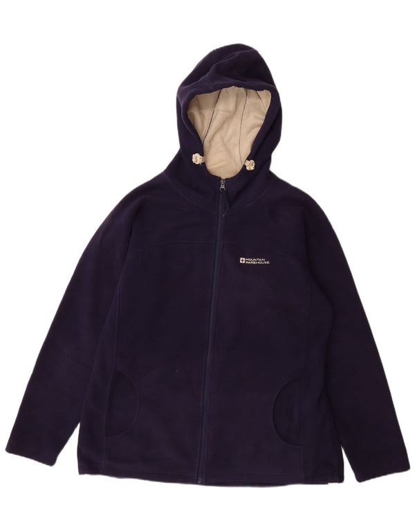 MOUNTAIN WAREHOUSE Giacca in pile con cappuccio da donna UK 16 Large Blu Navy