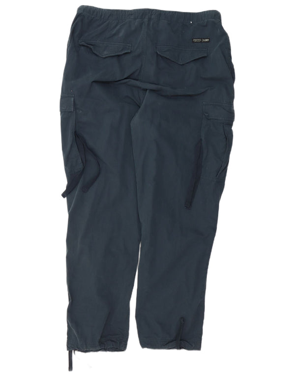 Pantaloni cargo affusolati da uomo SUPERDRY W34 L32 cotone blu navy