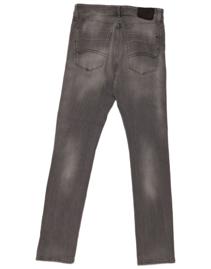 Jeans slim da uomo Tommy Hilfiger W33 L34 cotone grigio