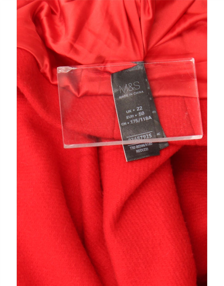 Soprabito militare da donna Marks & Spencer UK 22 3XL classico in lana rossa