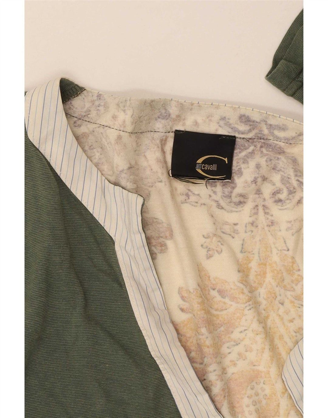 Just Cavalli Top da donna a maniche lunghe UK 12 Verde medio floreale