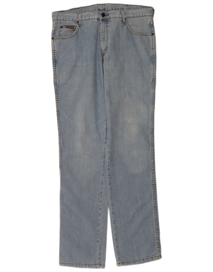 Jeans dritti da uomo Wrangler Texas W36 L34 cotone blu