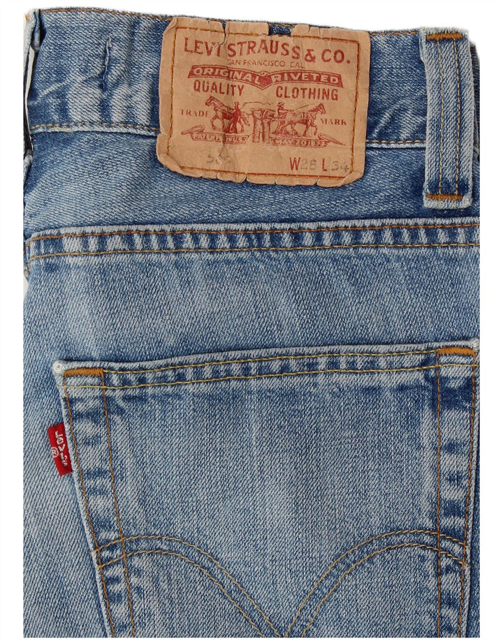 LEVI'S Pantaloncini di jeans vestibilità standard 506 da donna W28 Blu medio