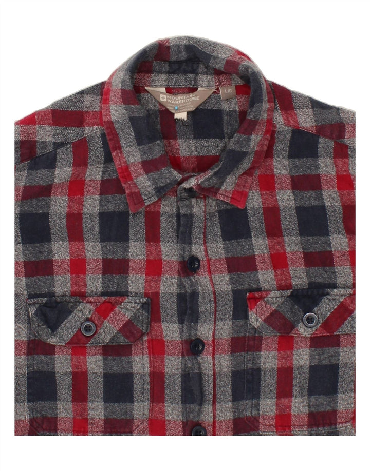 MOUNTAIN WAREHOUSE Mens Flannel Shirt Large Navy Blue Check Cotton Vintage Mountain Warehouse and Second-Hand Mountain Warehouse from Messina Hembry 