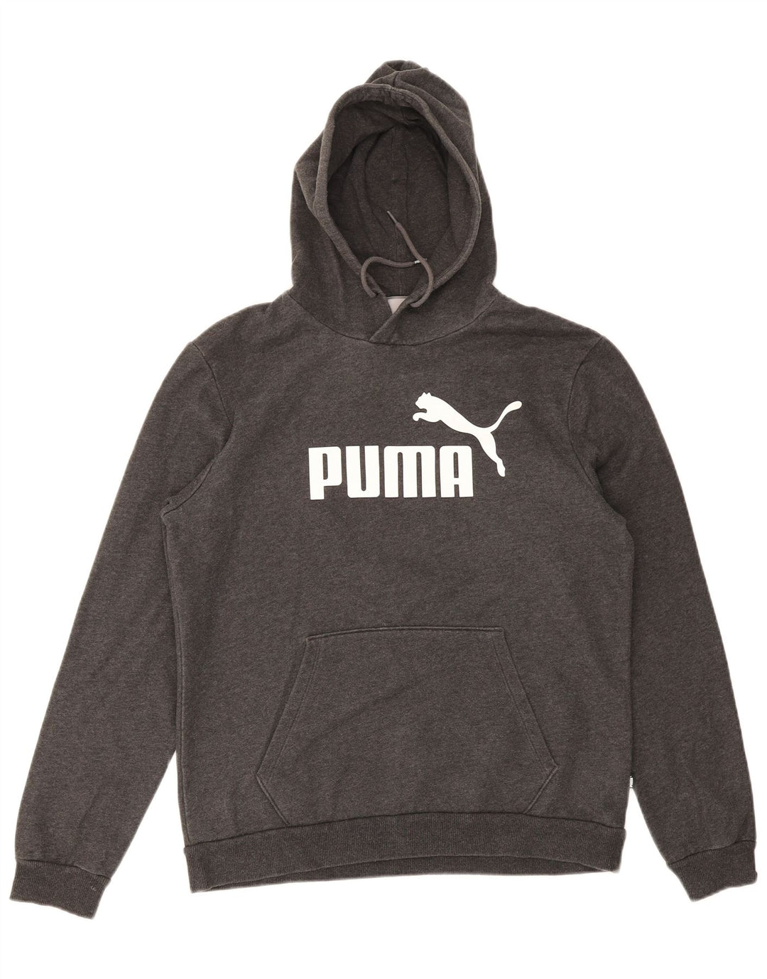Felpa con cappuccio grafica PUMA da uomo in cotone grigio medio