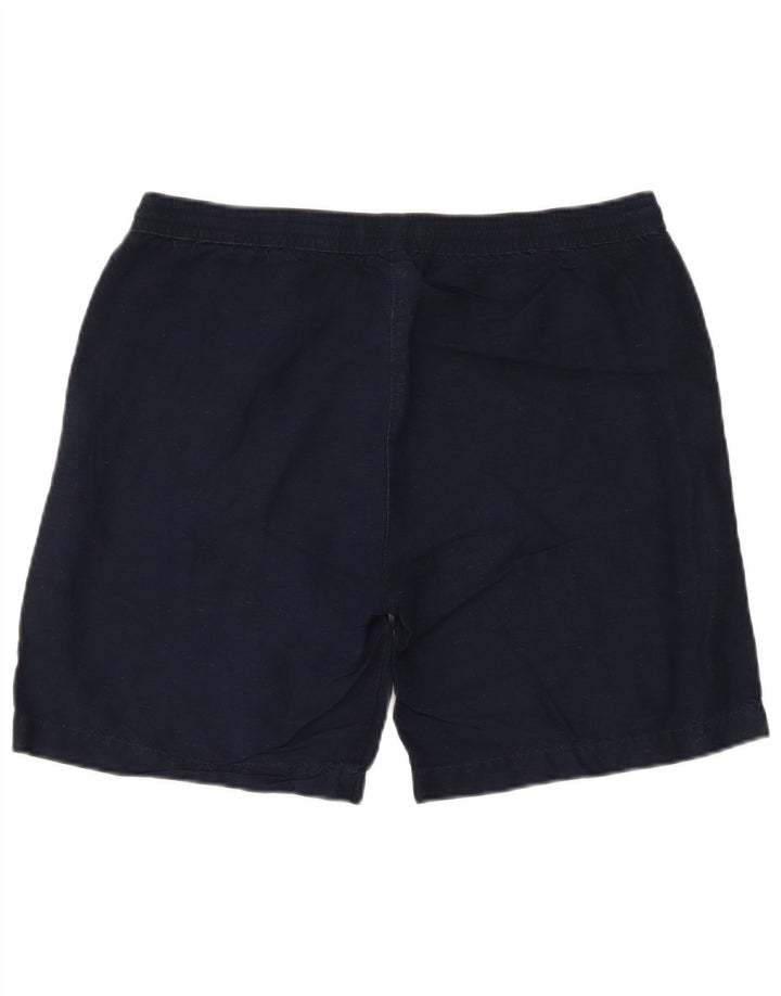 Pantaloncini chino da donna Gant UK 12 medi W34 lino blu navy