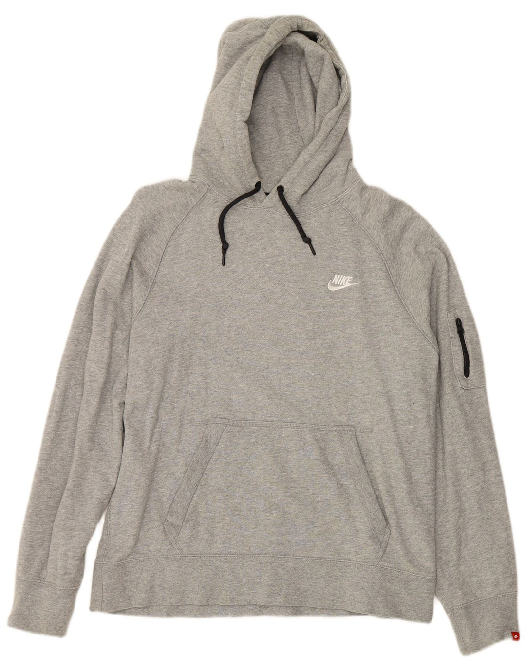 Felpa con cappuccio da uomo NIKE grande in cotone grigio