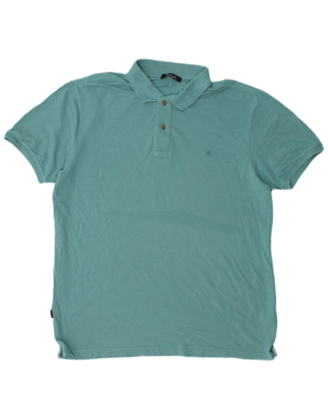 Polo da uomo Pierre Cardin grande in cotone turchese