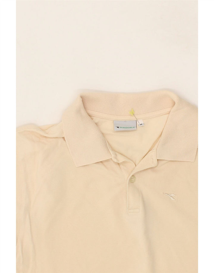 DIADORA Womens Polo Shirt UK 14 Medium Beige Cotton Vintage Diadora and Second-Hand Diadora from Messina Hembry 