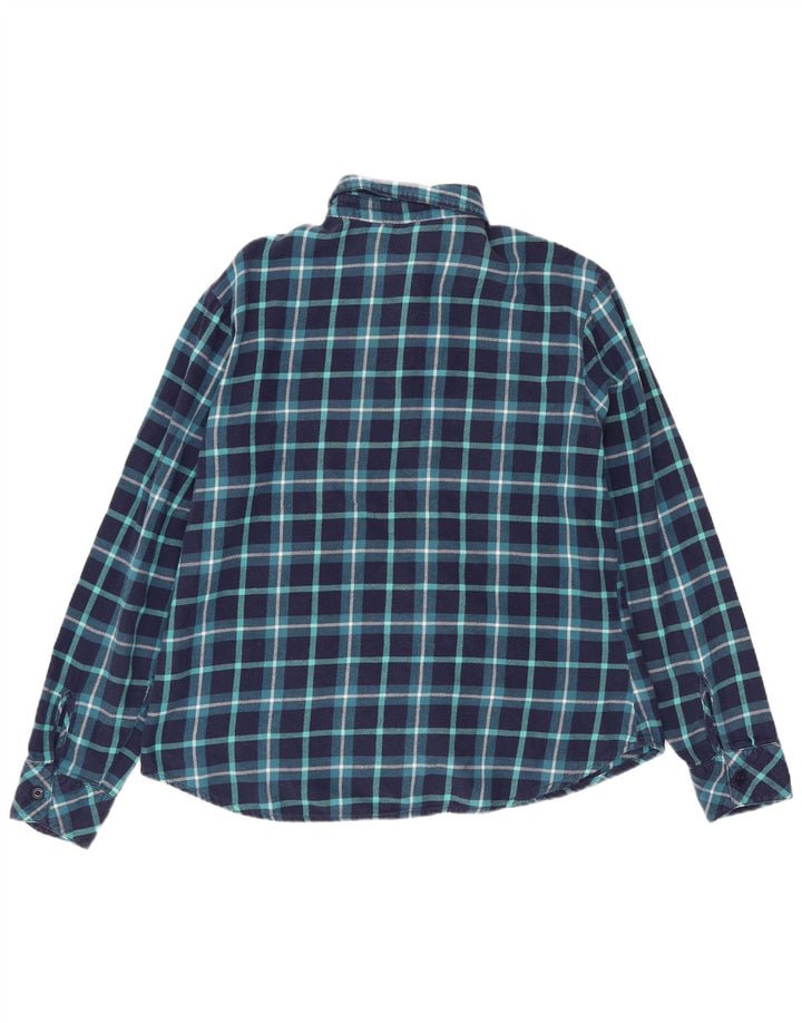Camicia in flanella da donna LEE Riders UK 14 scozzese medio blu navy