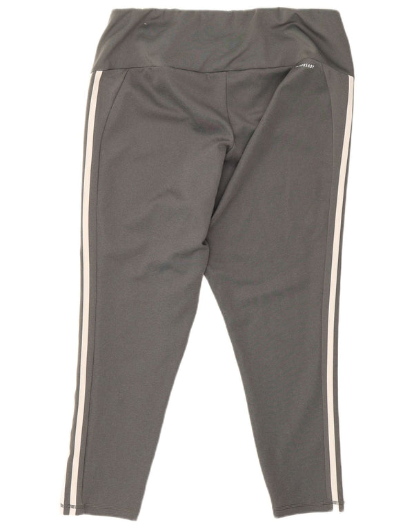 Leggings Adidas Aeroready Crop da donna UK 28/30 3XL Poliestere grigio