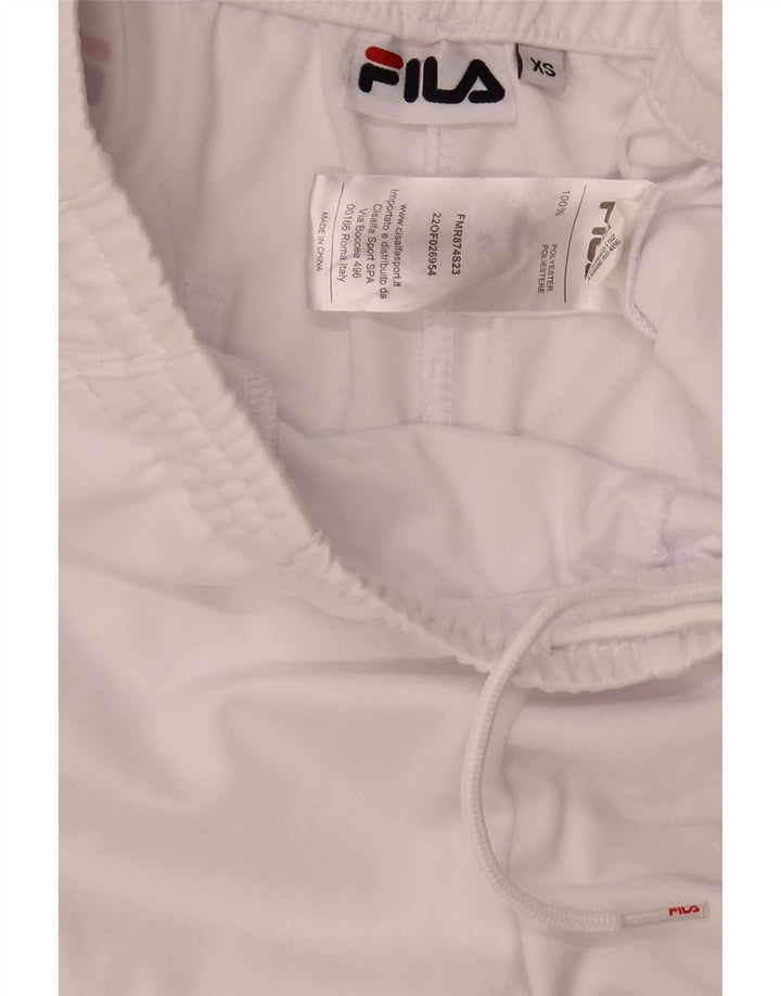 Pantaloncini sportivi grafici da uomo Fila XS poliestere bianco