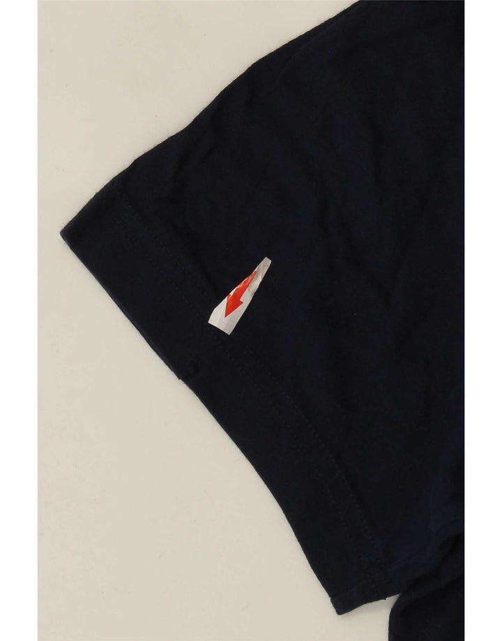 T-shirt grafica da uomo Reebok Top Large in cotone blu navy