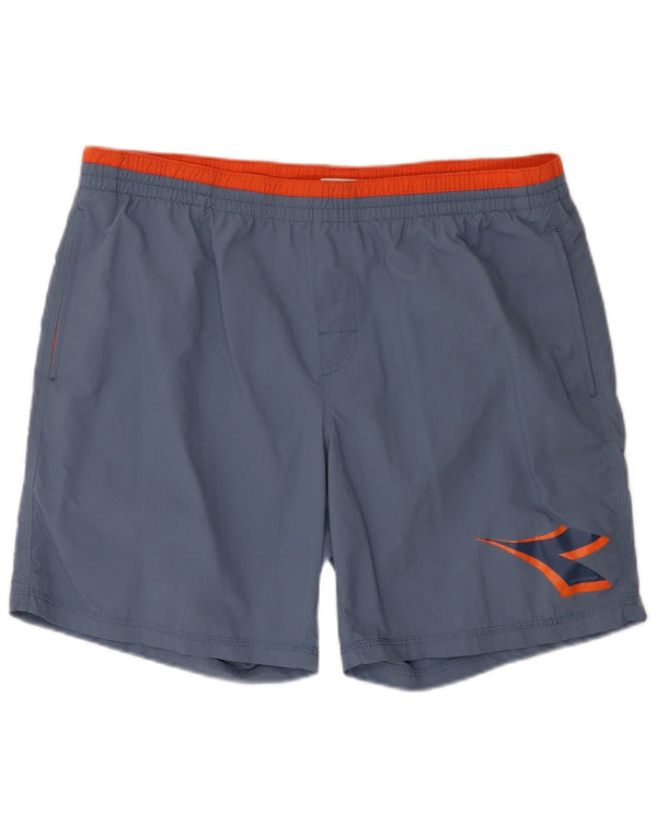 Pantaloncini da bagno grafici da uomo Diadora 2XL Blu navy Colourblock in poliammide
