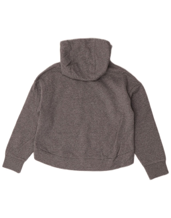 Felpa con cappuccio grafica Nike per ragazze, 8-9 anni, piccola, in cotone grigio