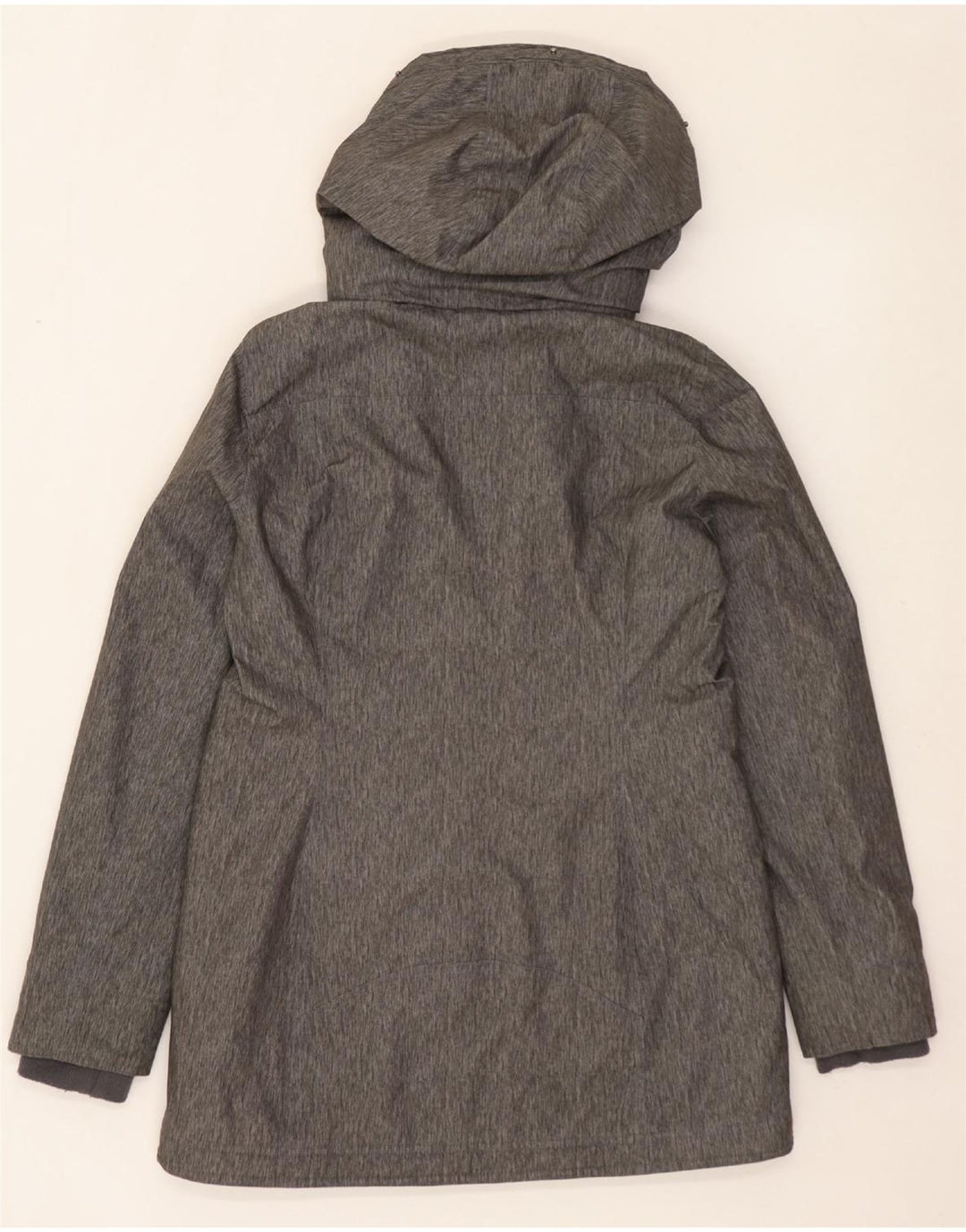 Giacca parka con cappuccio da donna HOLLISTER UK 14 Poliestere screziato grigio medio