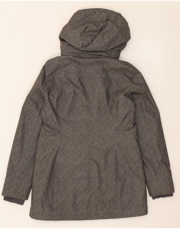 Giacca parka con cappuccio da donna HOLLISTER UK 14 Poliestere screziato grigio medio