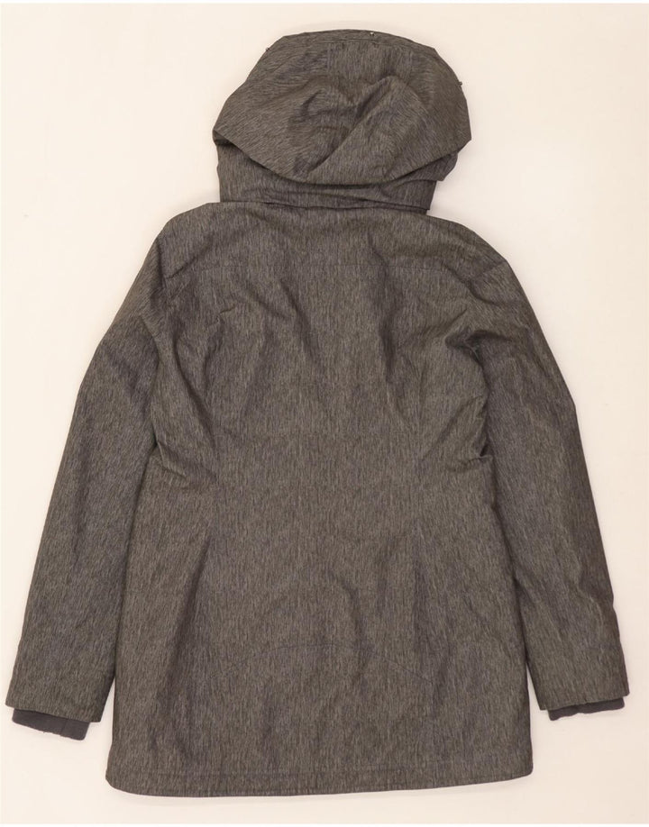 Giacca parka con cappuccio da donna HOLLISTER UK 14 Poliestere screziato grigio medio