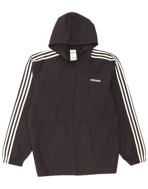 Giacca da ginnastica da uomo con cappuccio Adidas XL nera in poliestere