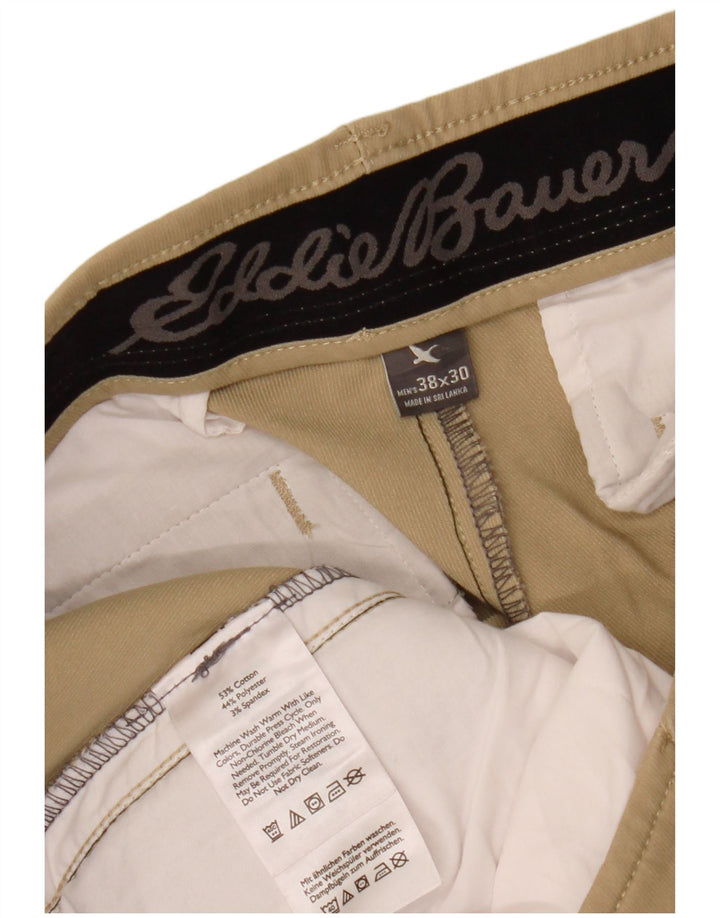 EDDIE BAUER Pantaloni chino dritti da uomo W38 L30 Cotone beige