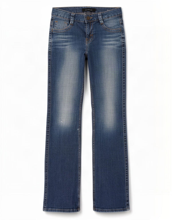 Jeans Bootcut da donna Calvin Klein US 4 Small W29 L31 Cotone blu