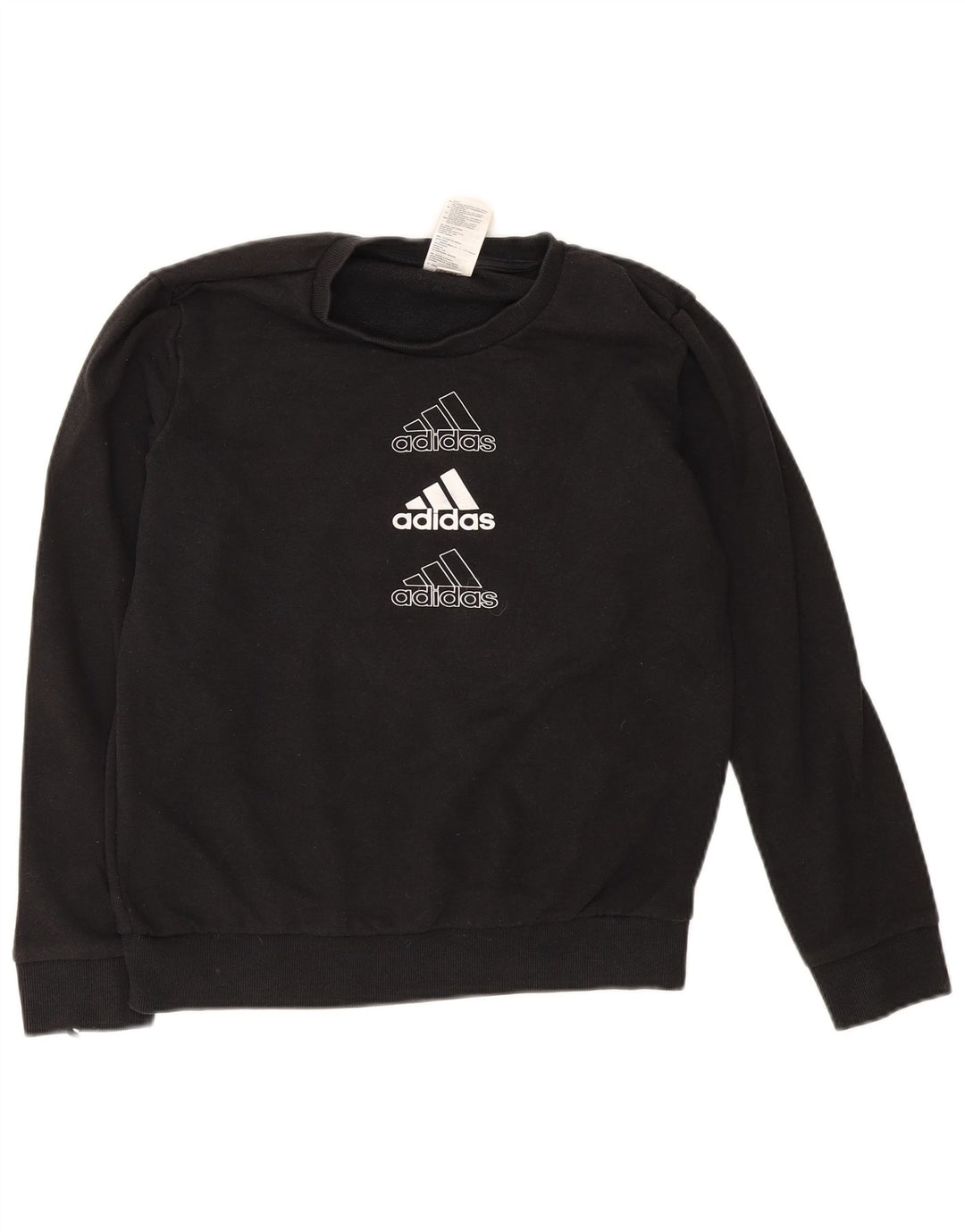 Felpa oversize con grafica Adidas da donna UK 8/10 piccola nera
