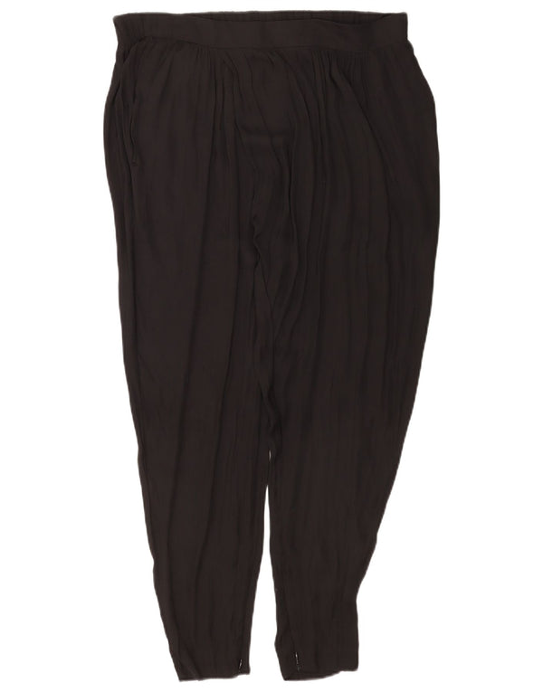 Pantaloni Chino Pegged da donna Benetton UK 12 Medium W34 L26 Poliestere nero