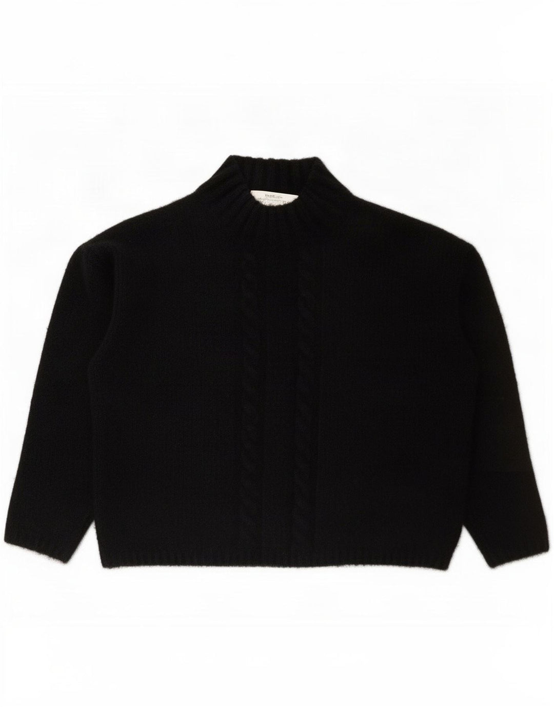 Maglione maglione a collo alto da donna St. Bernard UK 14 grande lana nera