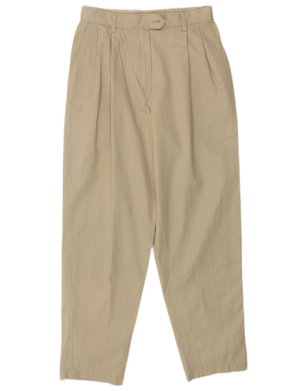 Marks & Spencer Pantaloni chino vestibilità rilassata da donna UK 10 Small W25 L26 Beige