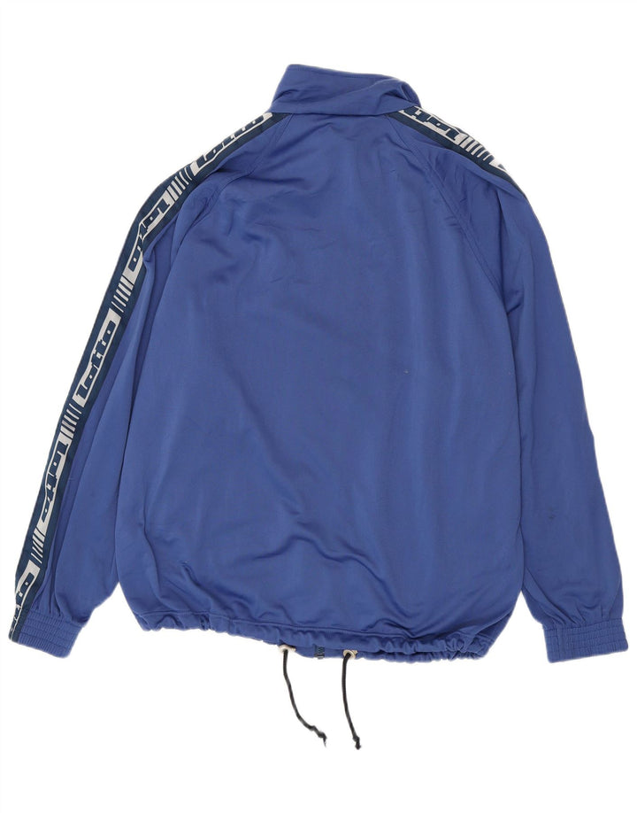 LOTTO Mens Graphic Tracksuit Top Jacket Large Blue Polyester