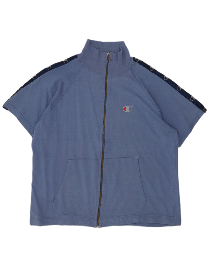 Giacca da ginnastica oversize con grafica Champion da donna UK 16 Large Blu