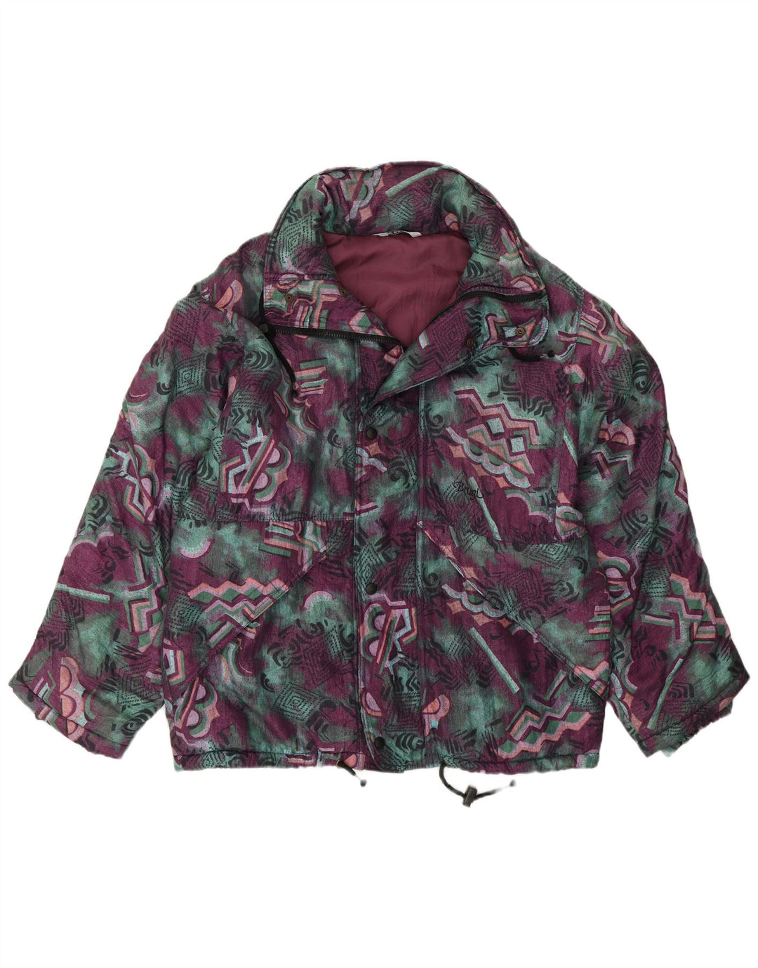 Giacca a vento da uomo Brugi con motivo astratto UK 42 XL multicolore