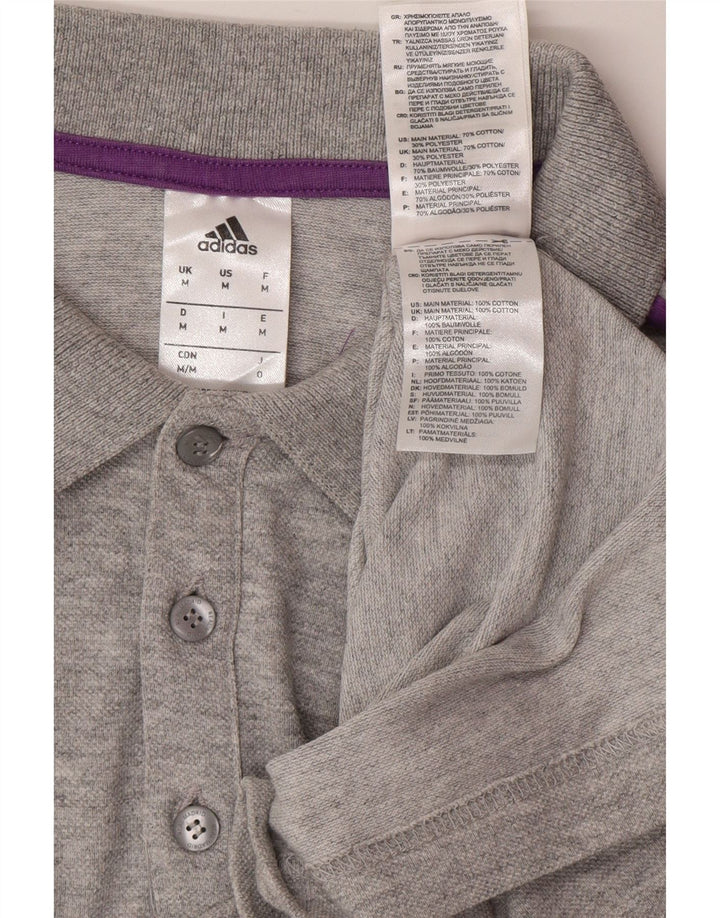 Polo ADIDAS da uomo del Real Madrid in cotone grigio medio