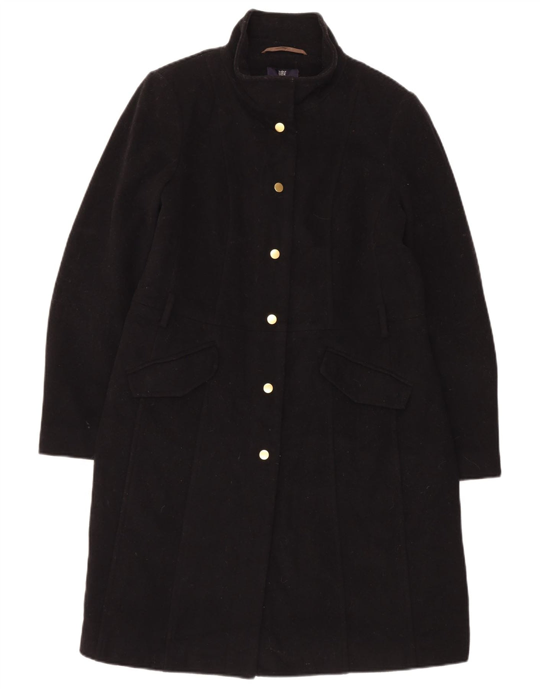 Cappotto da donna Marks & Spencer UK 14 grande lana nera