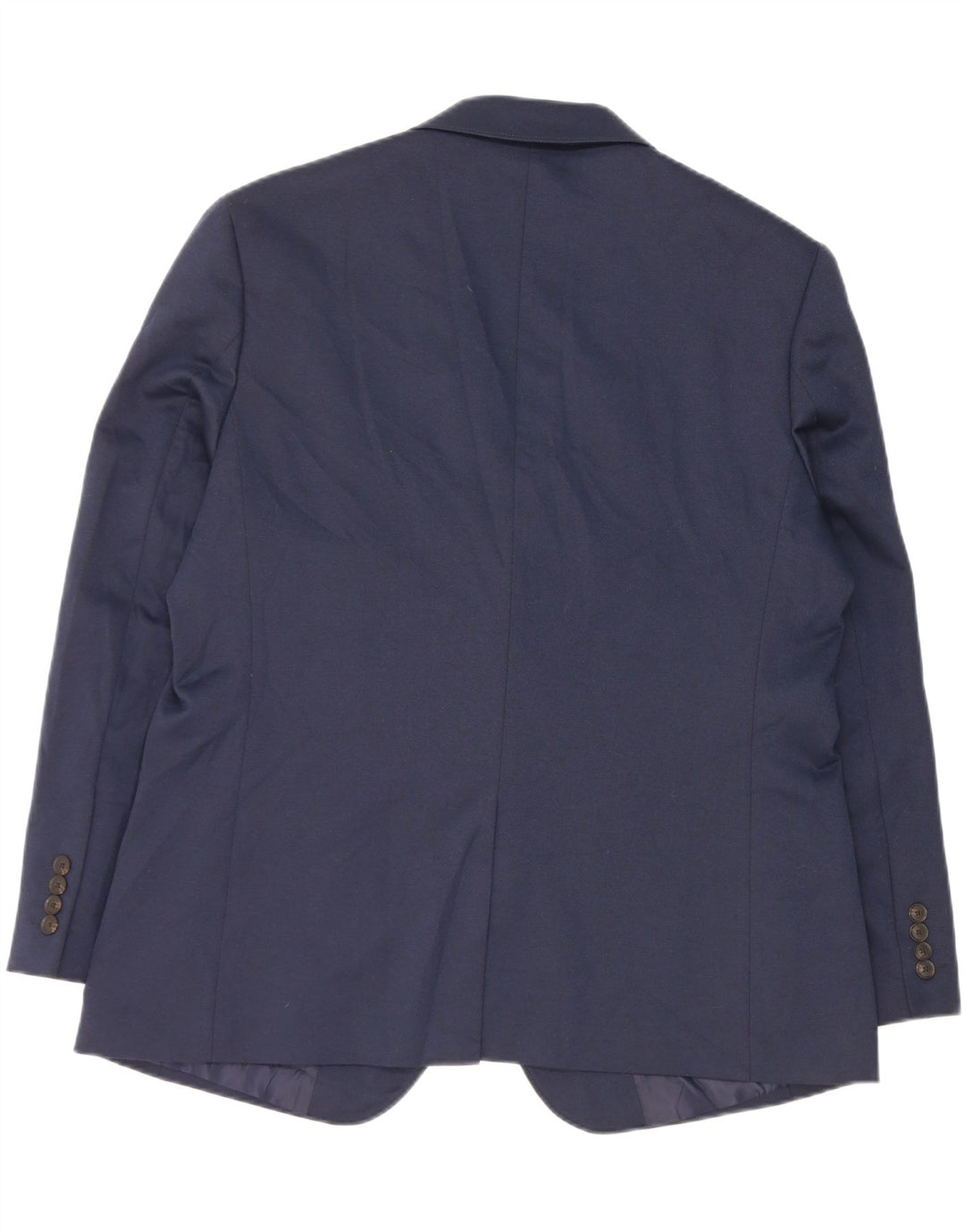 Giacca blazer a 2 bottoni da uomo Marks & Spencer UK 44 XL poliestere blu navy