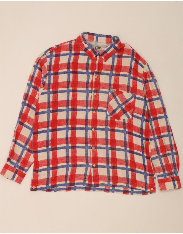Camicia da uomo Gas XL in cotone a quadri rossi