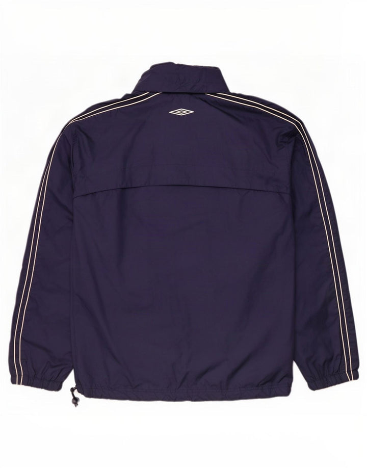 Giacca antipioggia con cappuccio da uomo Umbro UK 38/40 Nylon blu navy medio
