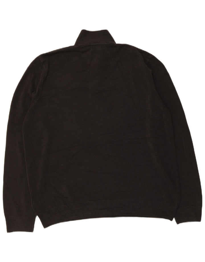 Maglione da uomo Marks & Spencer con zip e collo XL in acrilico nero