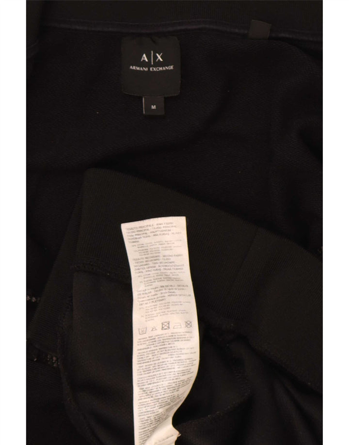 Giacca da ginnastica grafica da uomo Armani Exchange, in cotone nero medio