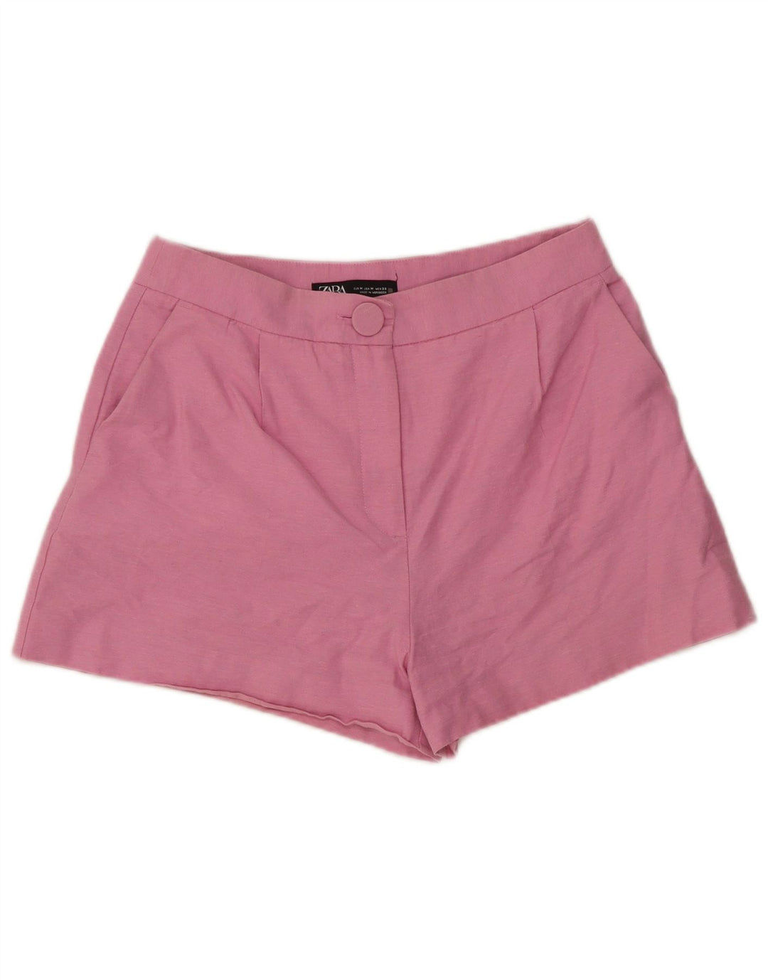 Pantaloni caldi a vita alta da donna Zara medi W28 cotone rosa