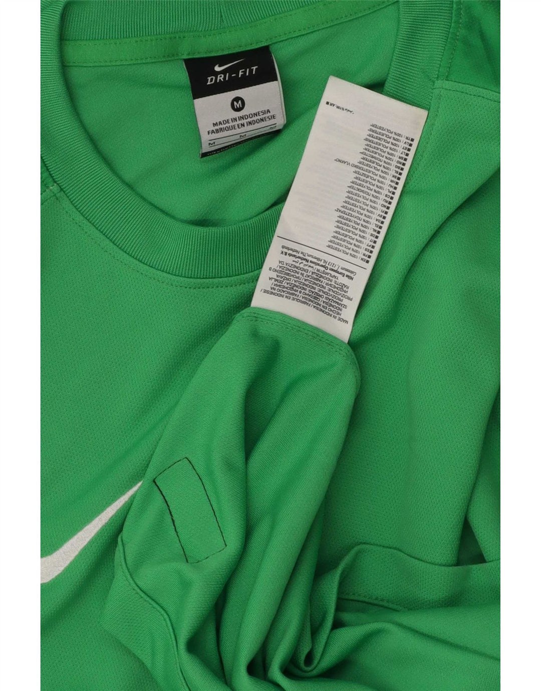 Maglia Nike Dri Fit da uomo a maniche lunghe in poliestere color block verde medio