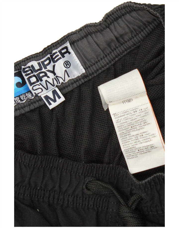 Pantaloncini da bagno grafici da uomo Superdry poliestere nero medio