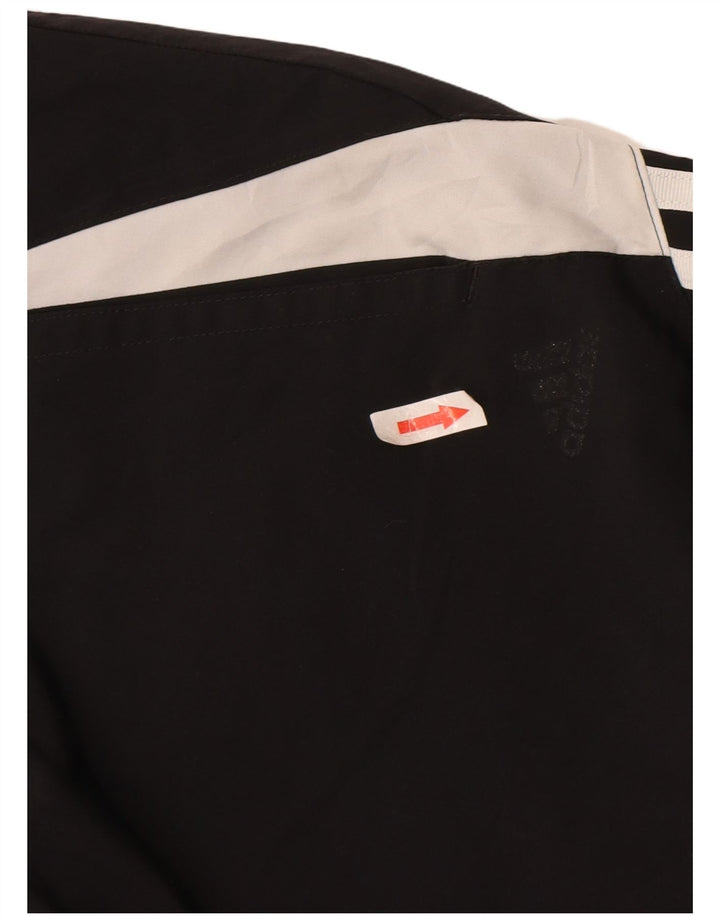 Pantaloncini sportivi Adidas da uomo grandi in poliestere color block nero