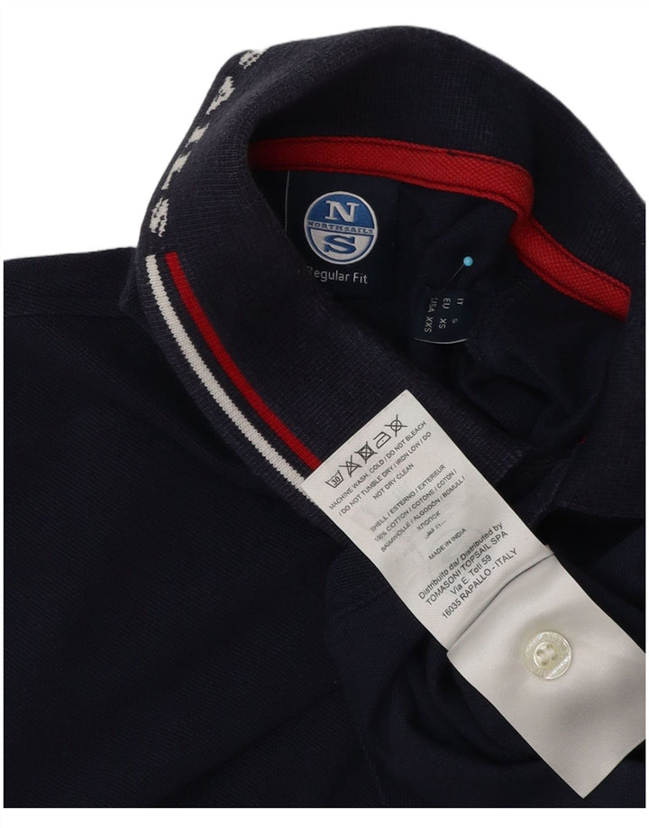 Polo North Sails da uomo con vestibilità regolare grafica, piccola, in cotone blu navy