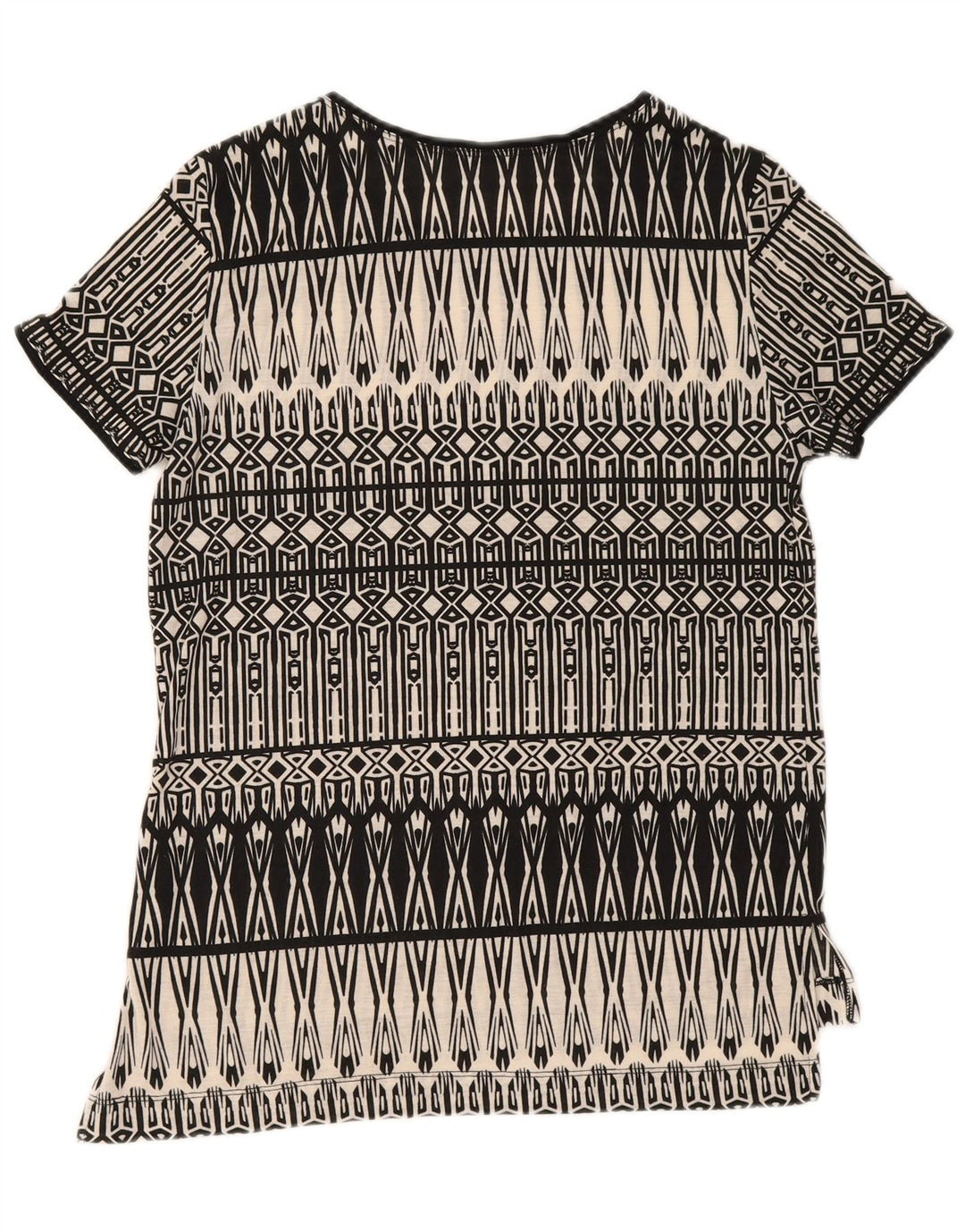 T-shirt da donna Oasis Top UK 10 piccola nera geometrica