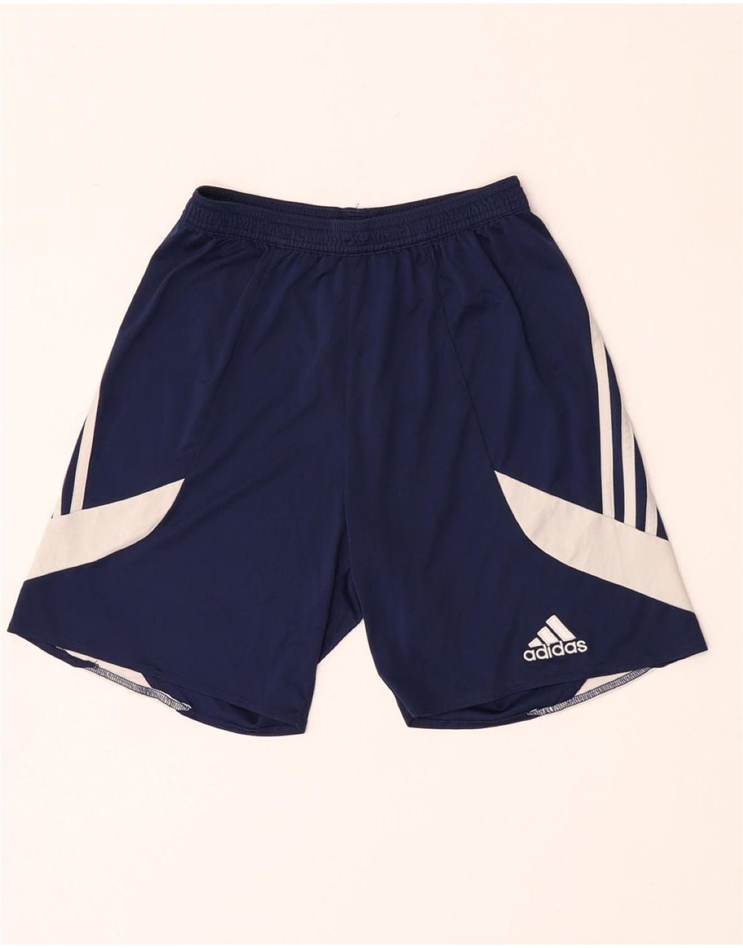 Pantaloncini sportivi Adidas Climalite da uomo piccoli in poliestere color block blu navy