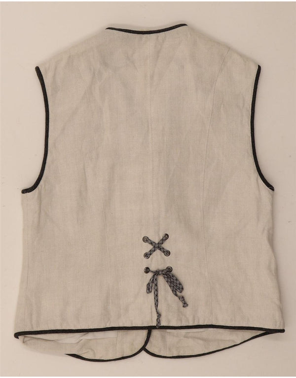 Gilet da donna Meico UK 14 Lino bianco medio