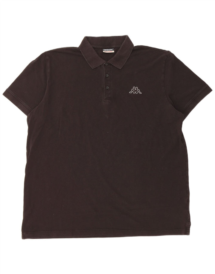 Polo Kappa Uomo 3XL Cotone Nero